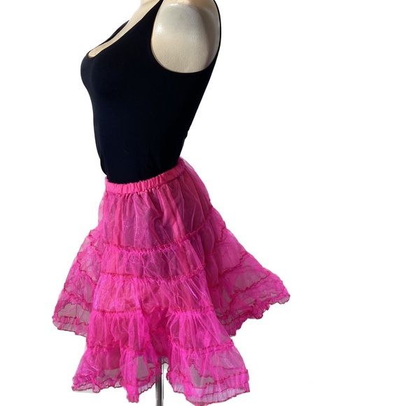 Hot Pink Knee Length Crinoline Petticoat Underskirt for Women• Size OS - Picture 2 of 6